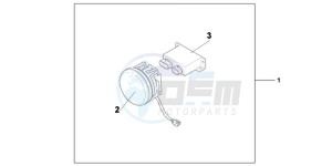 NC700XAC drawing KIT,FR LED FOG LA