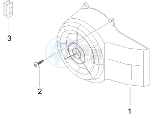 LXV 50 2T CH drawing Flywheel magneto cover - Oil filter