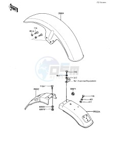 KZ 650 H[CSR] (H1-H2) [CSR] drawing FENDERS -- 81-82 H1_H2- -