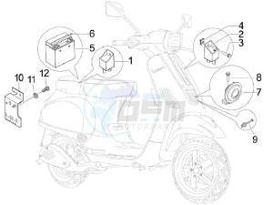 S 125 4T Vietnam drawing Control switches - Battery - Horn