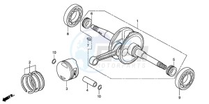 FES125 PANTHEON drawing CRANKSHAFT/PISTON