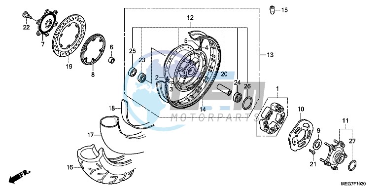 REAR WHEEL (VT750C2S/ CS)