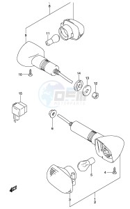 GS500 (P19) drawing TURNSIGNAL LAMP (GS500K3 P24)