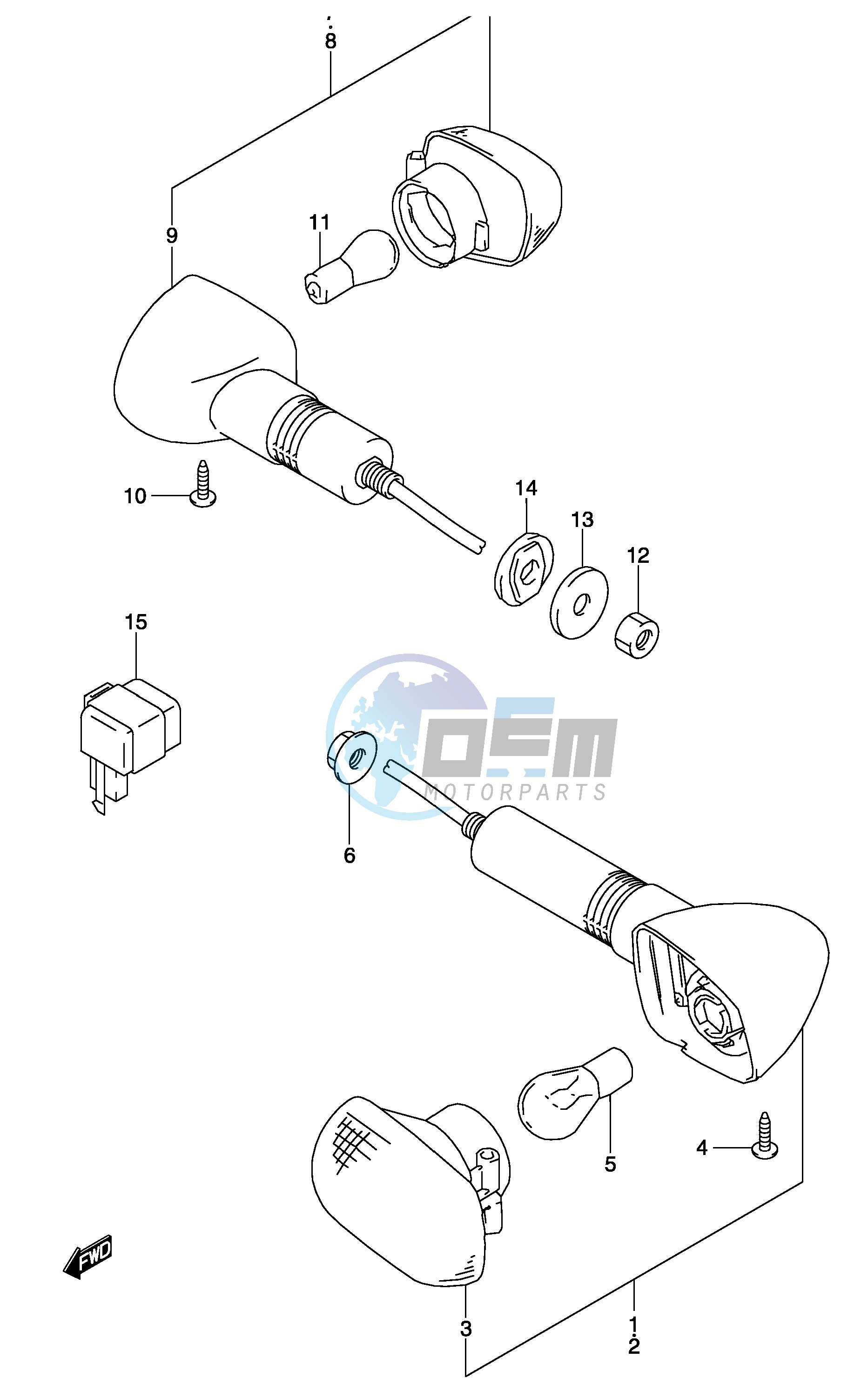 TURNSIGNAL LAMP (GS500K3 P24)