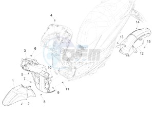 MEDLEY 150 4T IE ABS E4-2016-2018 (EMEA) drawing Wheel housing - Mudguard