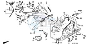 CBR600RR9 Europe Direct - (ED / SPC) drawing LOWER COWL (L.) (CBR600RR9,A/RA9,A)