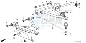 TRX500FAD TRX500FA Europe Direct - (ED) drawing FRONT ARM