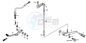 CBR600RA9 Korea - (KO / ABS) drawing BRAKE PEDAL/CHANGE PEDAL