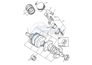 YZF R THUNDER CAT 600 drawing CRANKSHAFT PISTON