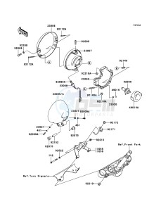 VN900_CUSTOM VN900CBF GB XX (EU ME A(FRICA) drawing Headlight(s)(UK)