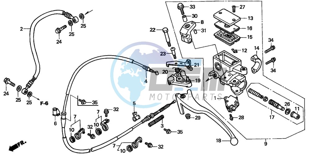 REAR BRAKE MASTER CYLINDER