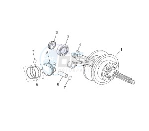 VP X-CITY 125 drawing CRANKSHAFT AND PISTON