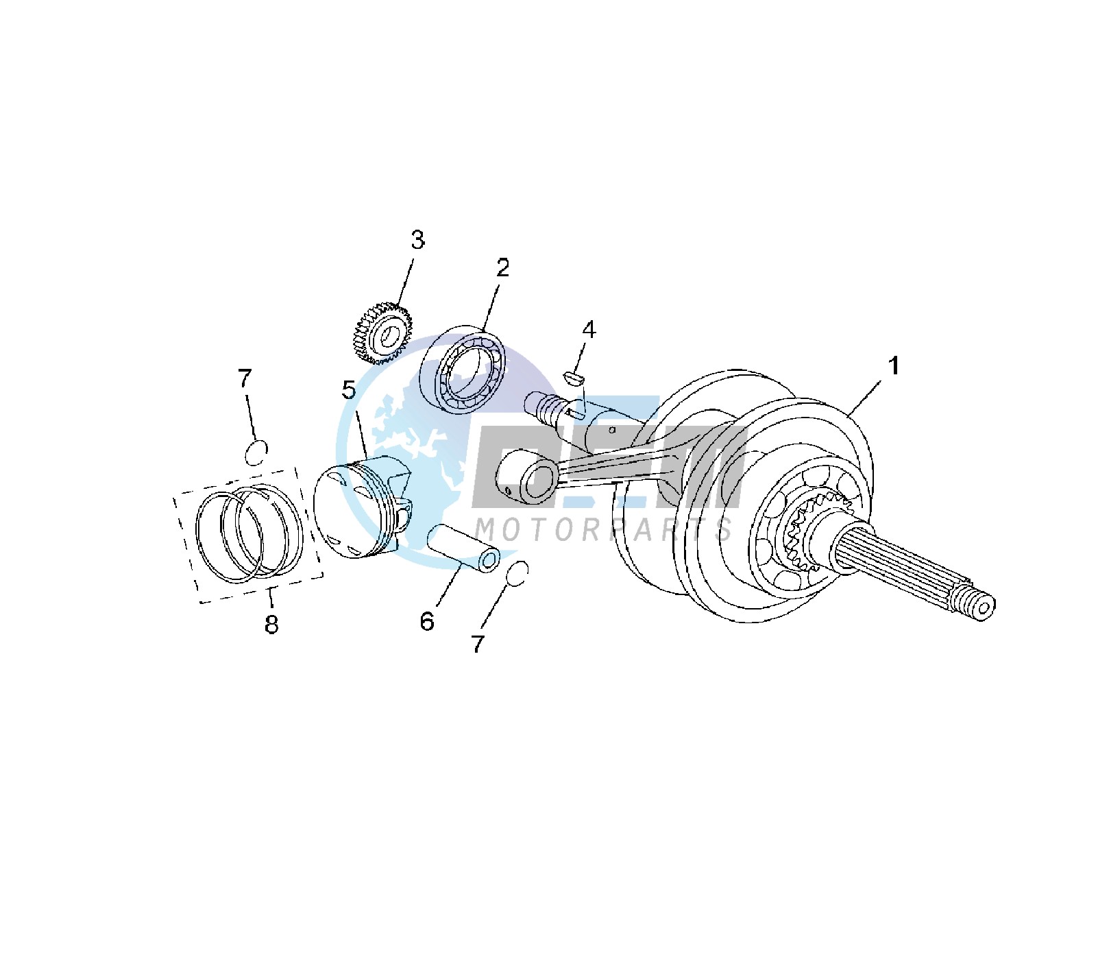 CRANKSHAFT AND PISTON