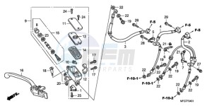 CB600FA39 Australia - (U) drawing FR. BRAKE MASTER CYLINDER (CB600FA/FA3)