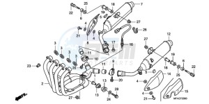 CBF1000TA France - (F / ABS CMF) drawing EXHAUST MUFFLER