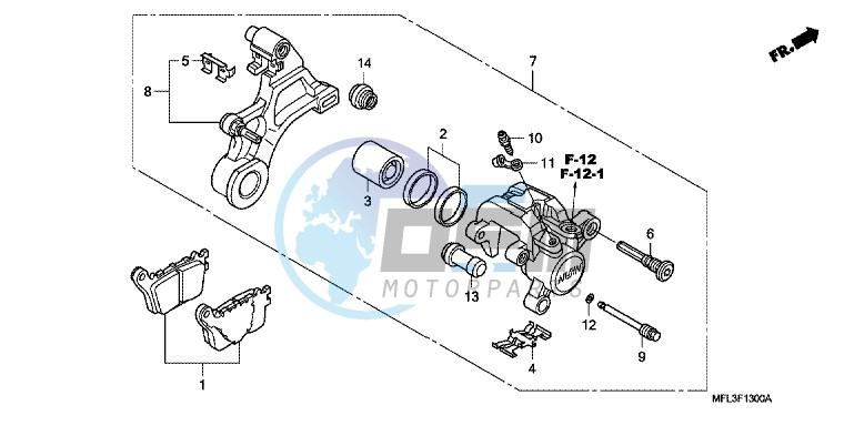 REAR BRAKE CALIPER