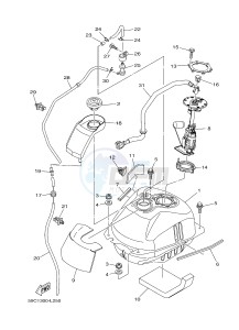 XP500A T-MAX T-MAX 500 (59CR) drawing FUEL TANK