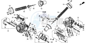 VT1100C2 drawing CARBURETOR (COMPONENT PARTS)