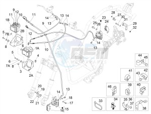 Beverly 300 ie ABS E4 (EMEA) drawing Brakes pipes - Calipers (ABS)