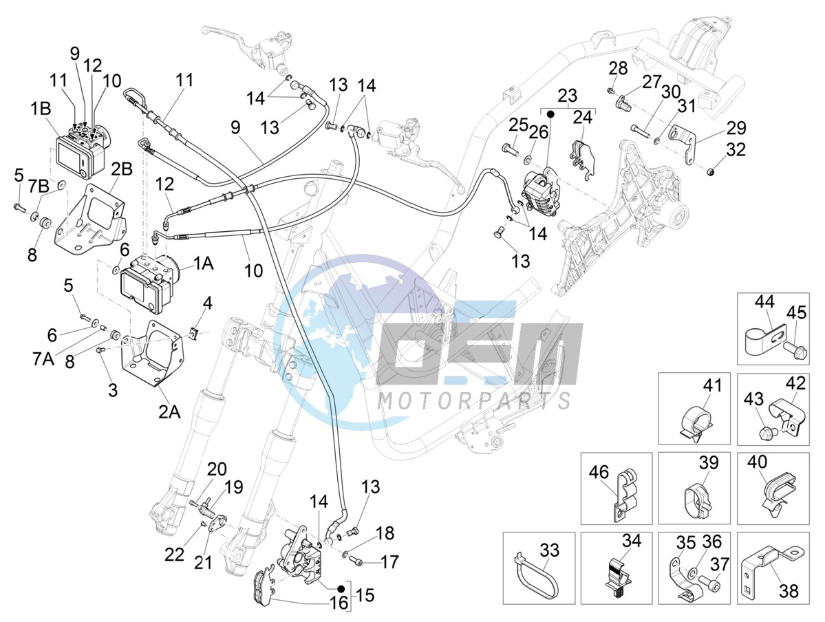 Brakes pipes - Calipers (ABS)