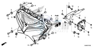 VFR800XF CrossRunner 2ED drawing HEADLIGHT