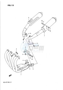 GSX-R1100 (E1) drawing MUFFLER