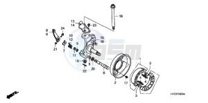 TRX90XC TRX90 ED drawing KNUCKLE/ FRONT BRAKE PANEL