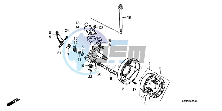 KNUCKLE/ FRONT BRAKE PANEL