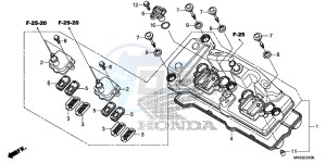 CBR1000RRF Fireblade - CBR1000RR 2ED - (2ED) drawing CYLINDER HEAD COVER