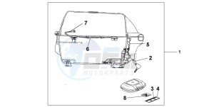 NX650 500 DOMINATOR drawing TOP-BOX 45L