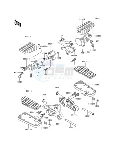 ZG 1200 B [VOYAGER XII] (B10-B14) [VOYAGER XII] drawing FOOTRESTS