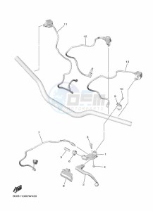 WR450F (BDB4) drawing HANDLE SWITCH & LEVER