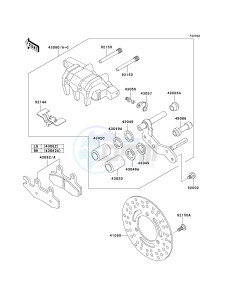 KLF 300 C [BAYOU 300 4X4] (C15-C17 C17 CAN ONLY) [BAYOU 300 4X4] drawing FRONT BRAKE-- C16_C17- -