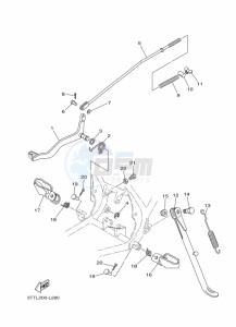 DT125 (3TTU) drawing STAND & FOOTREST