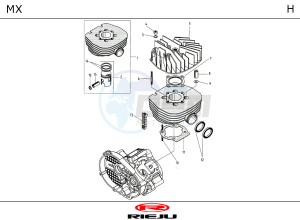 MORINI TAV 50CC ENGINE drawing ENGINE TAV_H