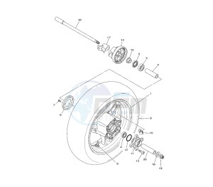 XP T-MAX ABS 500 drawing REAR WHEEL