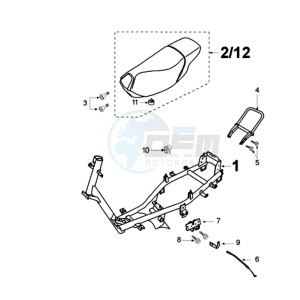 VIVA CA2 drawing FRAME AND SADDLE