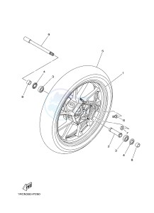 MT09 MT-09 900 (1RCN 1RCP) drawing FRONT WHEEL