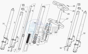 V 11 1100 Le Mans Le Mans drawing Front fork II