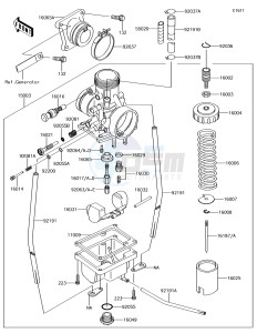 KX65 KX65AJF EU drawing Carburetor