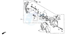 CBF600S drawing FRONT BRAKE CALIPER (L.) (CBF600S6,8/SA6/N6,8/NA6)