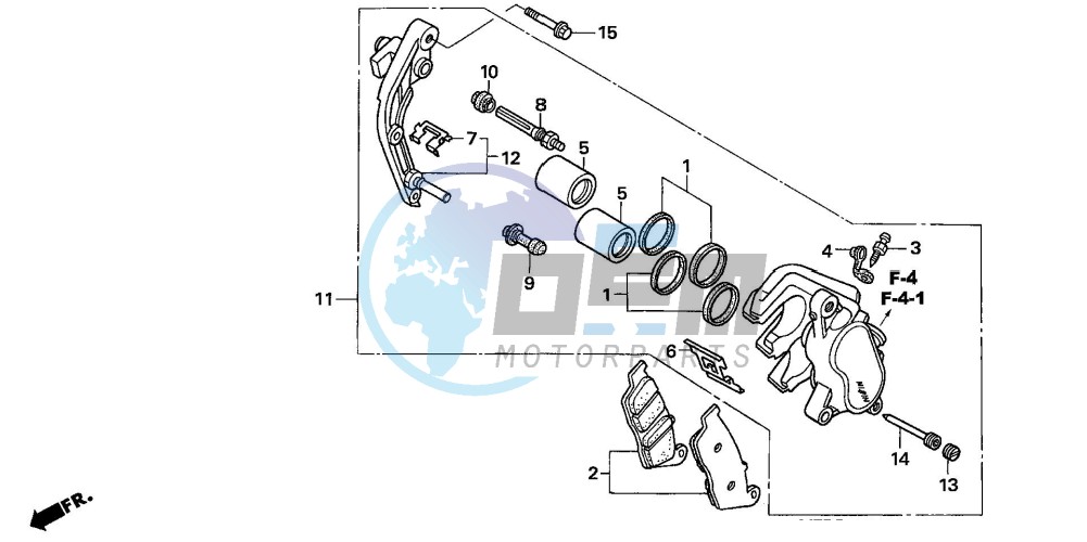 FRONT BRAKE CALIPER (L.) (CBF600S6,8/SA6/N6,8/NA6)