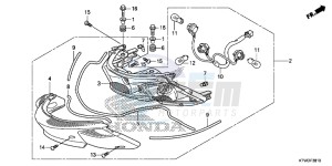 SH300D SH300i UK - (E) drawing REAR COMBINATION LIGHT