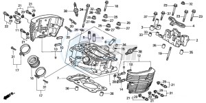 NV750C2 drawing CYLINDER HEAD (REAR)