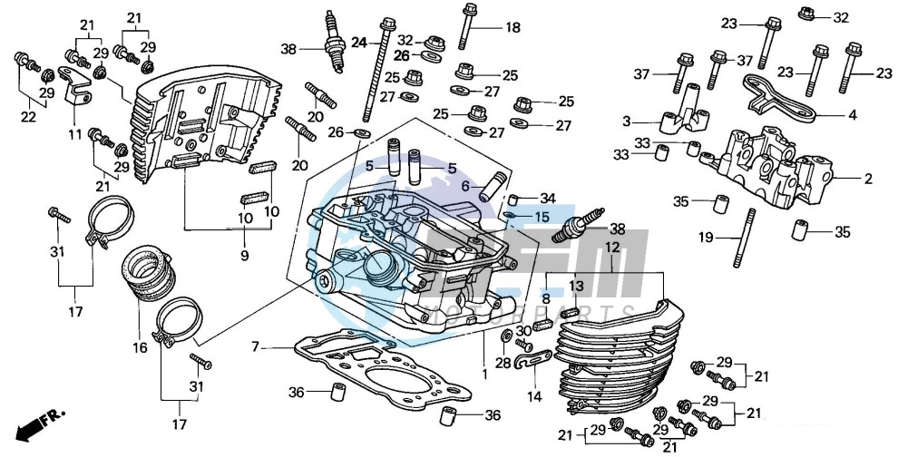 CYLINDER HEAD (REAR)