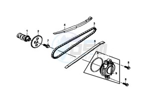 MIO 50I 25KMH (L8) NL EURO4 drawing CHAIN / CHAIN TENSIONER  / CHAIN GUIDE