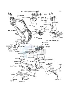 VERSYS_1000 KLZ1000AEF FR GB XX (EU ME A(FRICA) drawing Frame Fittings