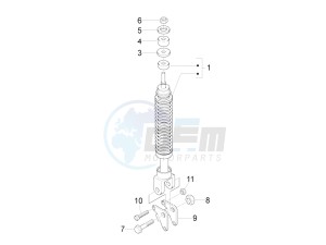 FLY 150 (APAC) drawing Rear suspension - Shock absorber/s