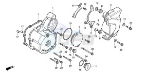 CG125 drawing LEFT CRANKCASE COVER (2)