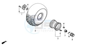 TRX300FW FOURTRAX 300 4X4 drawing REAR WHEEL